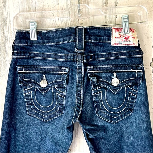 TRUE RELIGION BILLY Jeans Dark Wash Sz 24 - Picture 1 of 8